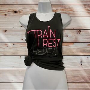 Gym tank - train rest repeat fitness workout CrossFit bodybuilding training